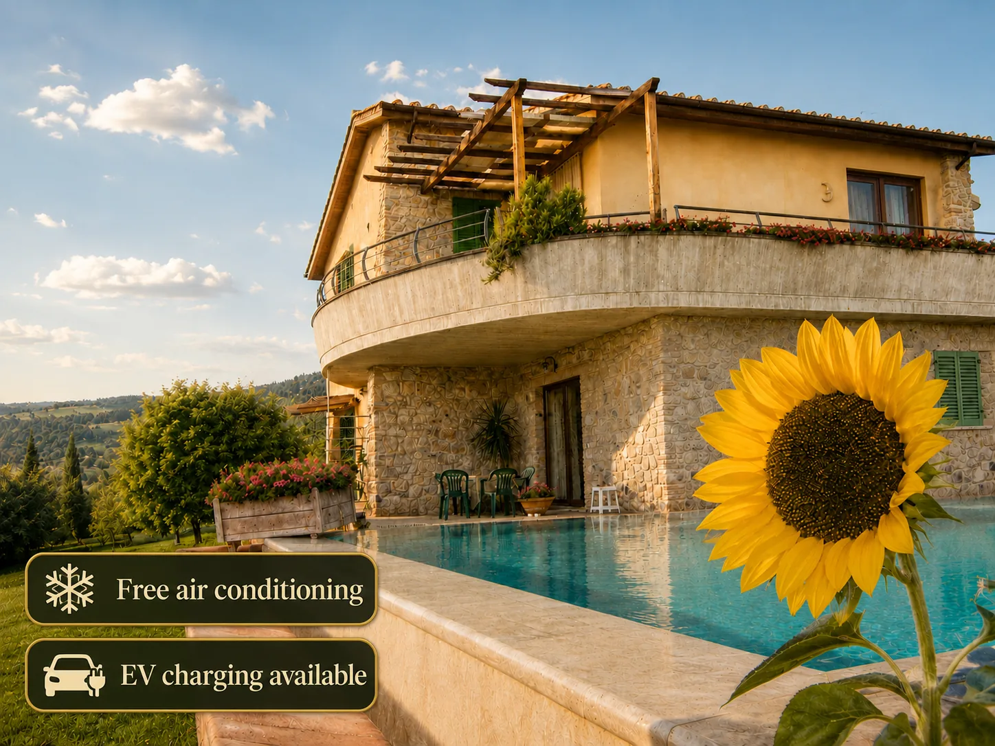 Piscina e giardino di Villa Vale a Casole d’Elsa – foto 1